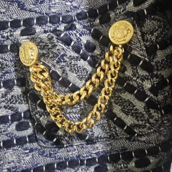 SMYTHE Box Chain Cropped Jacquard Blazer Jacket Tweed $1295 Retail - Picture 12 of 13